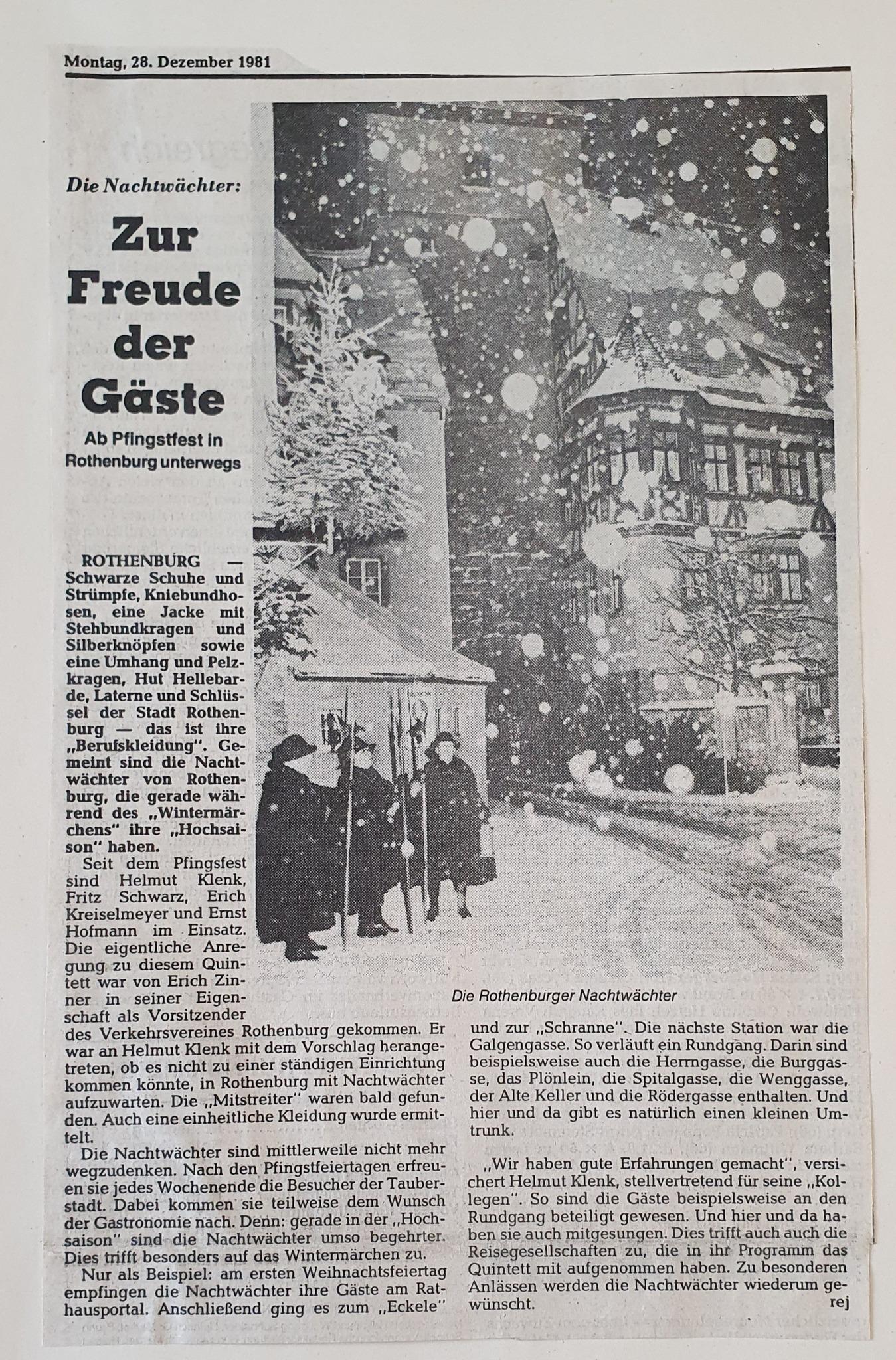 Nachtwächter Rothenburg Laterne